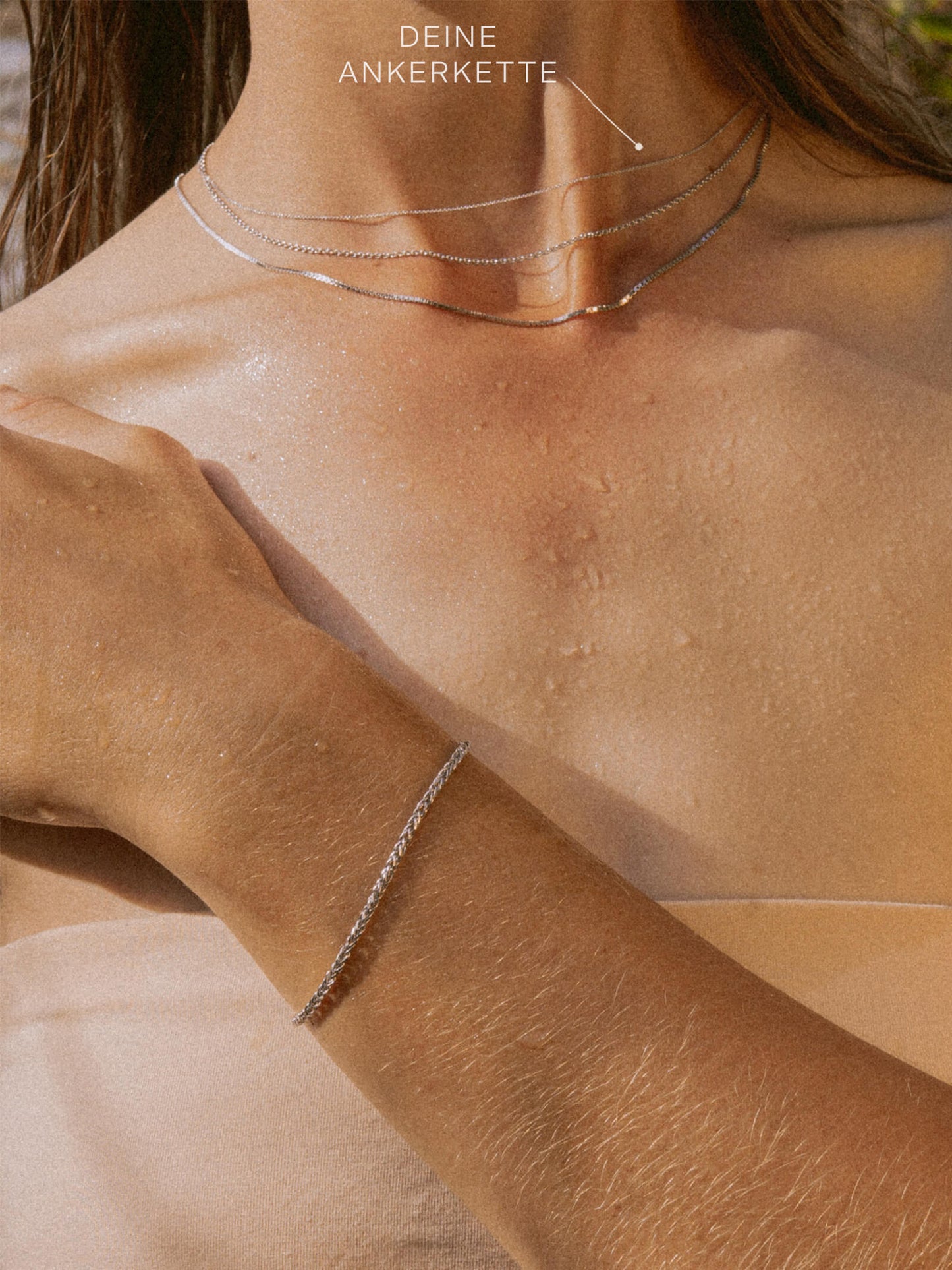 Ankerkette DELICATE Hauchzart 14k Weißgold-2
