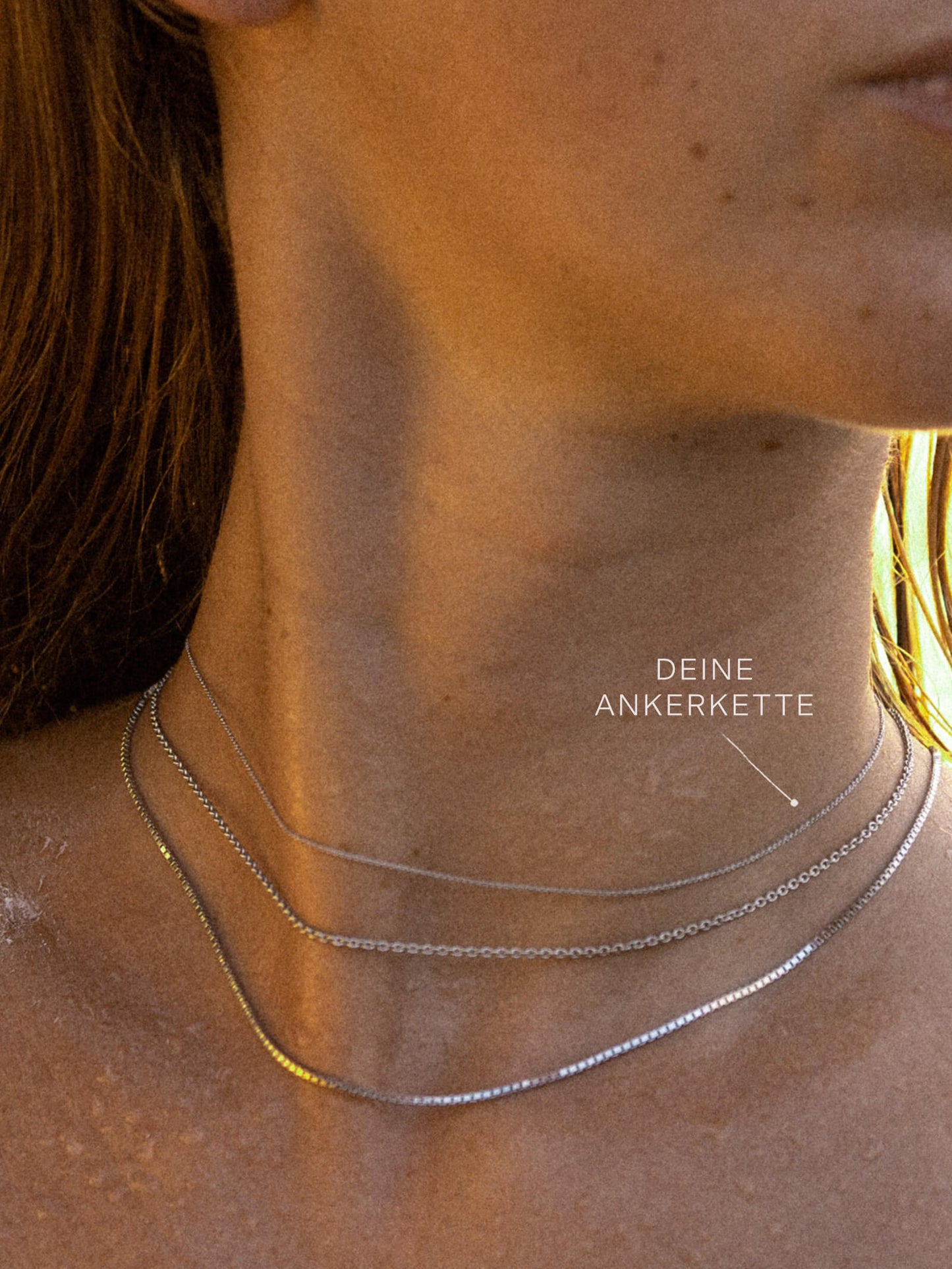 Ankerkette DELICATE Hauchzart 14k Weißgold-3