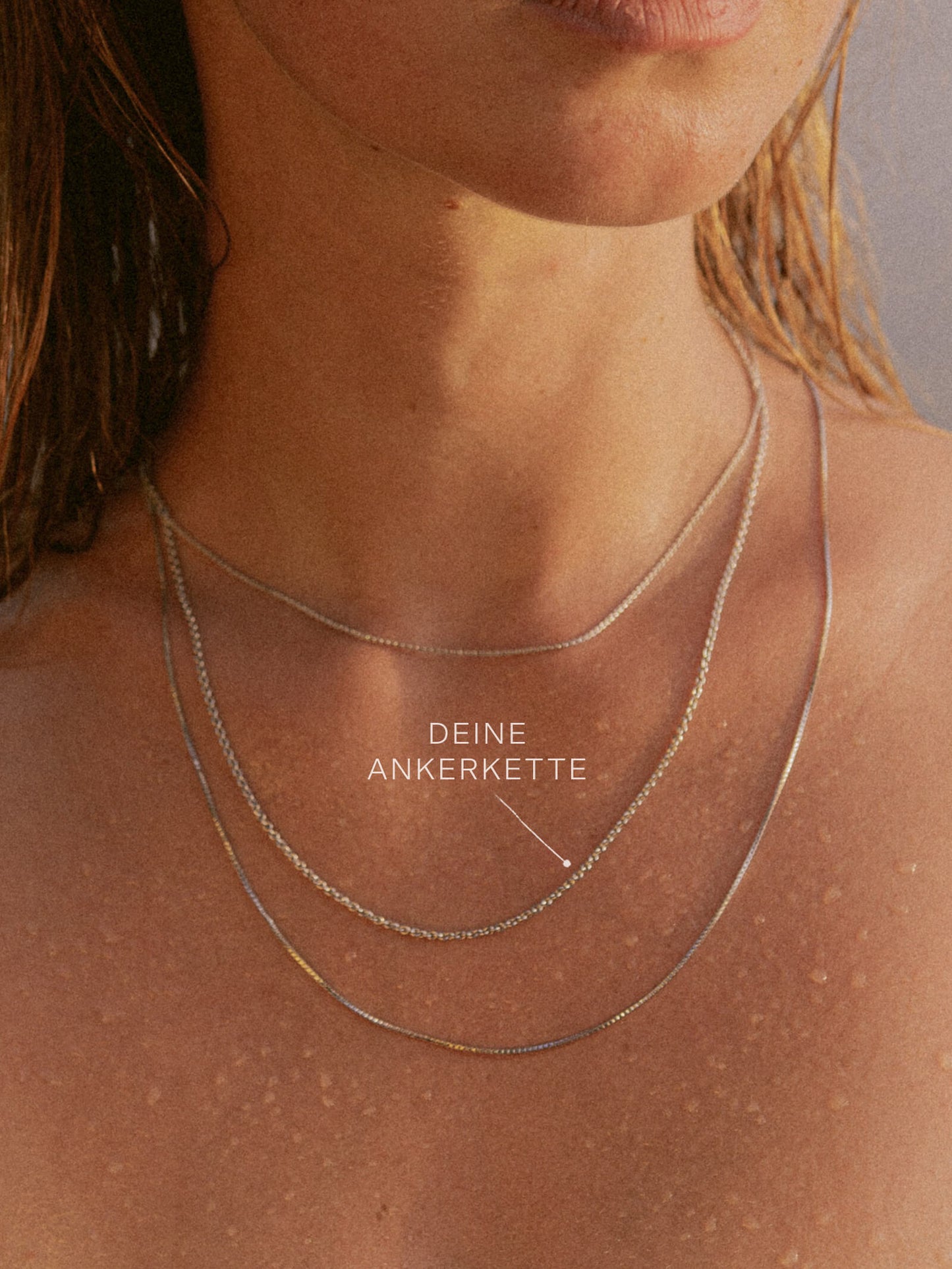 Ankerkette DELICATE Zart 14k Weißgold-1