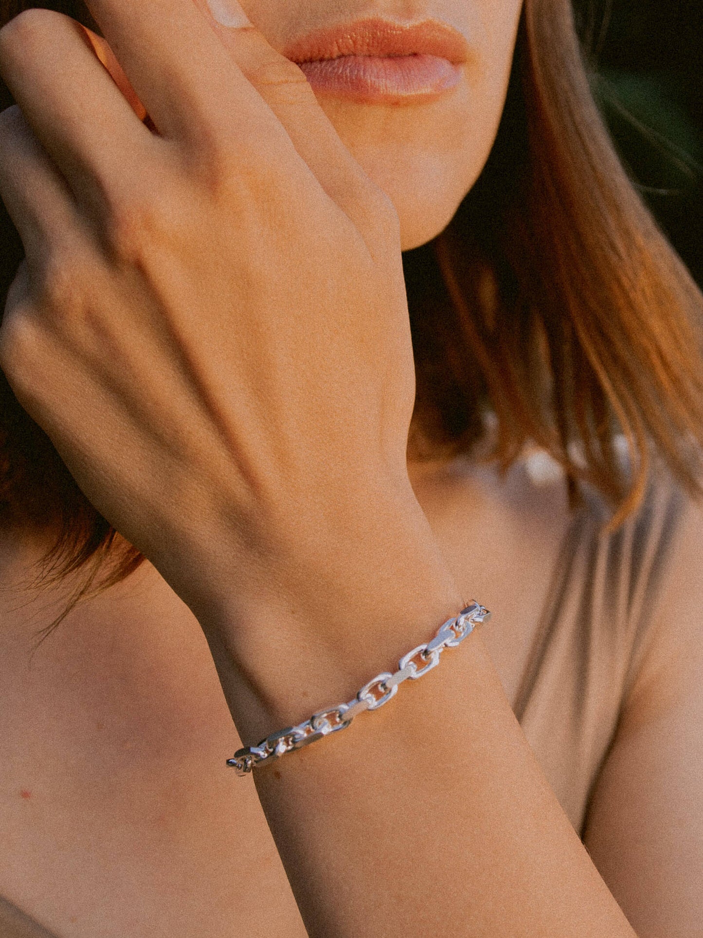 Armband Ankerkette DELICATE Massiv Silber Diamantiert-1
