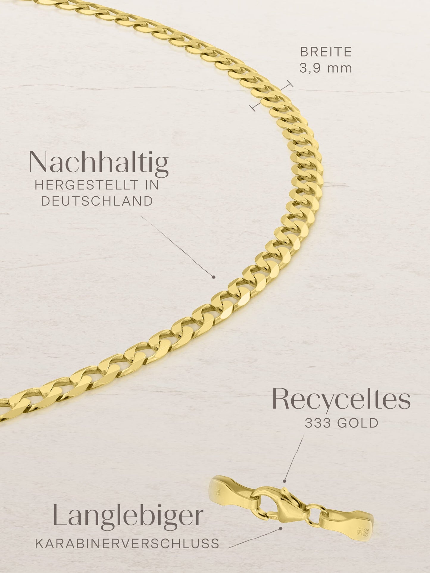 Armband Panzerkette TIMELESS Original 8k Gold-1