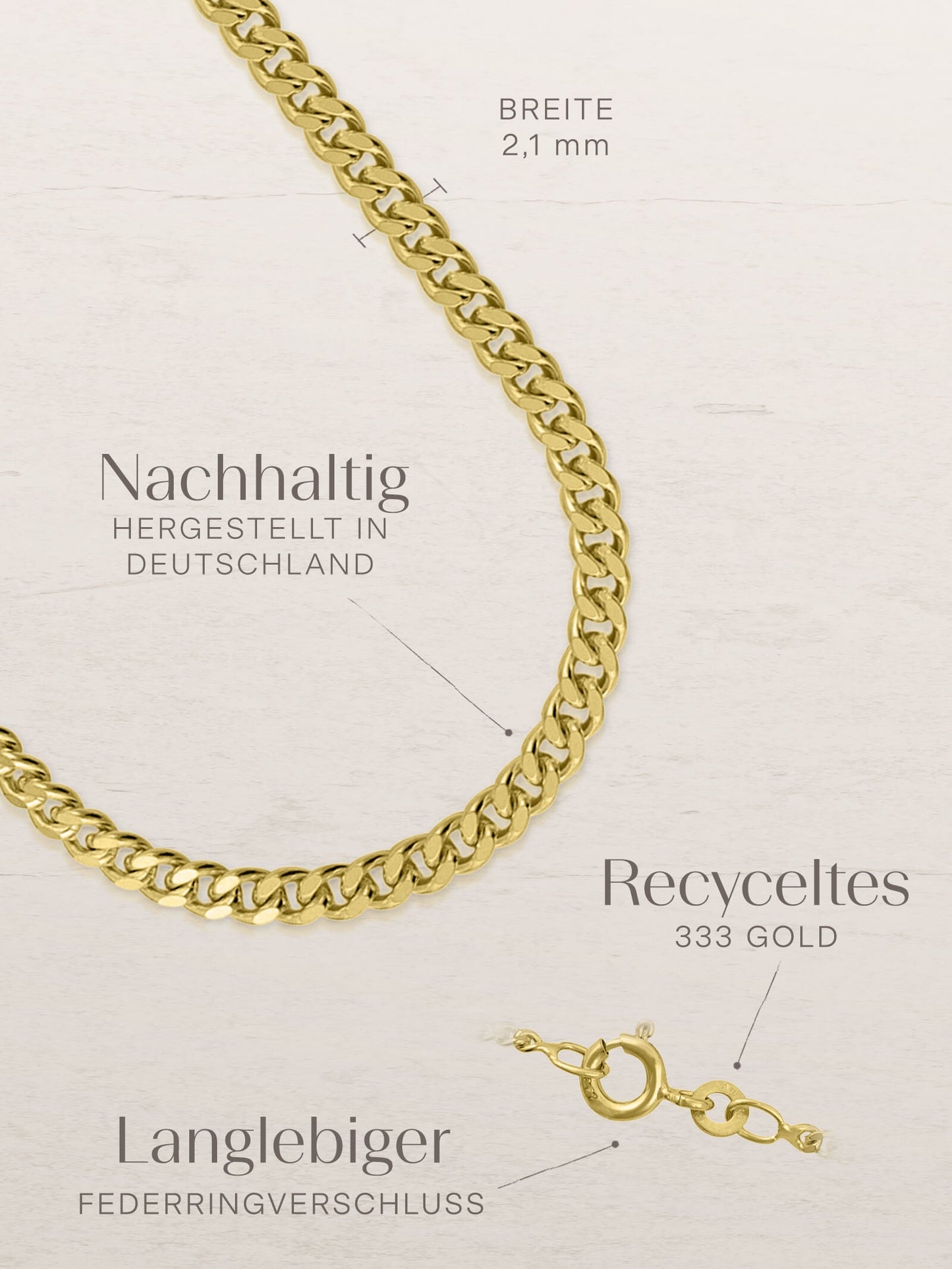 Panzerkette TIMELESS Elegant 8k Gold-2