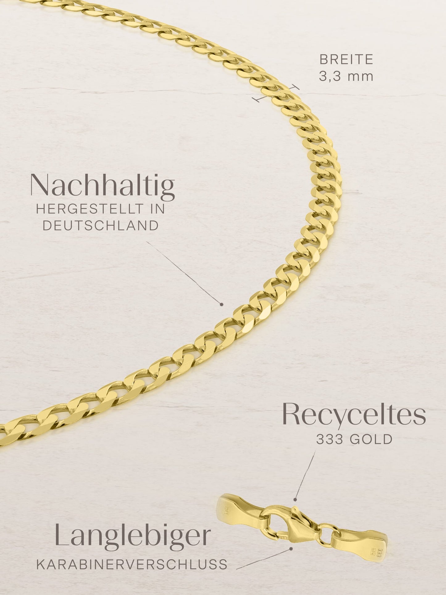 Panzerkette TIMELESS Original 8k Gold-3