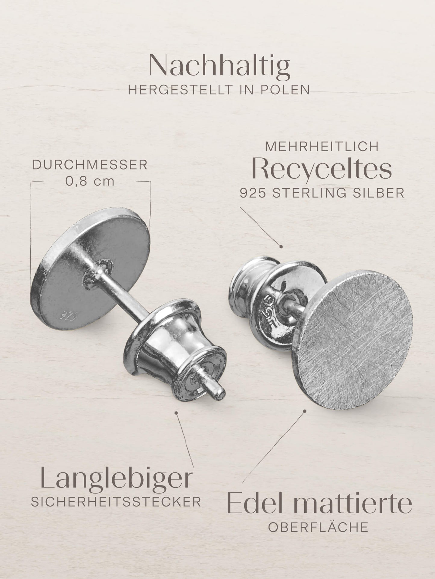 Ohrringe CIRCLE Silber Rhodiniert-3