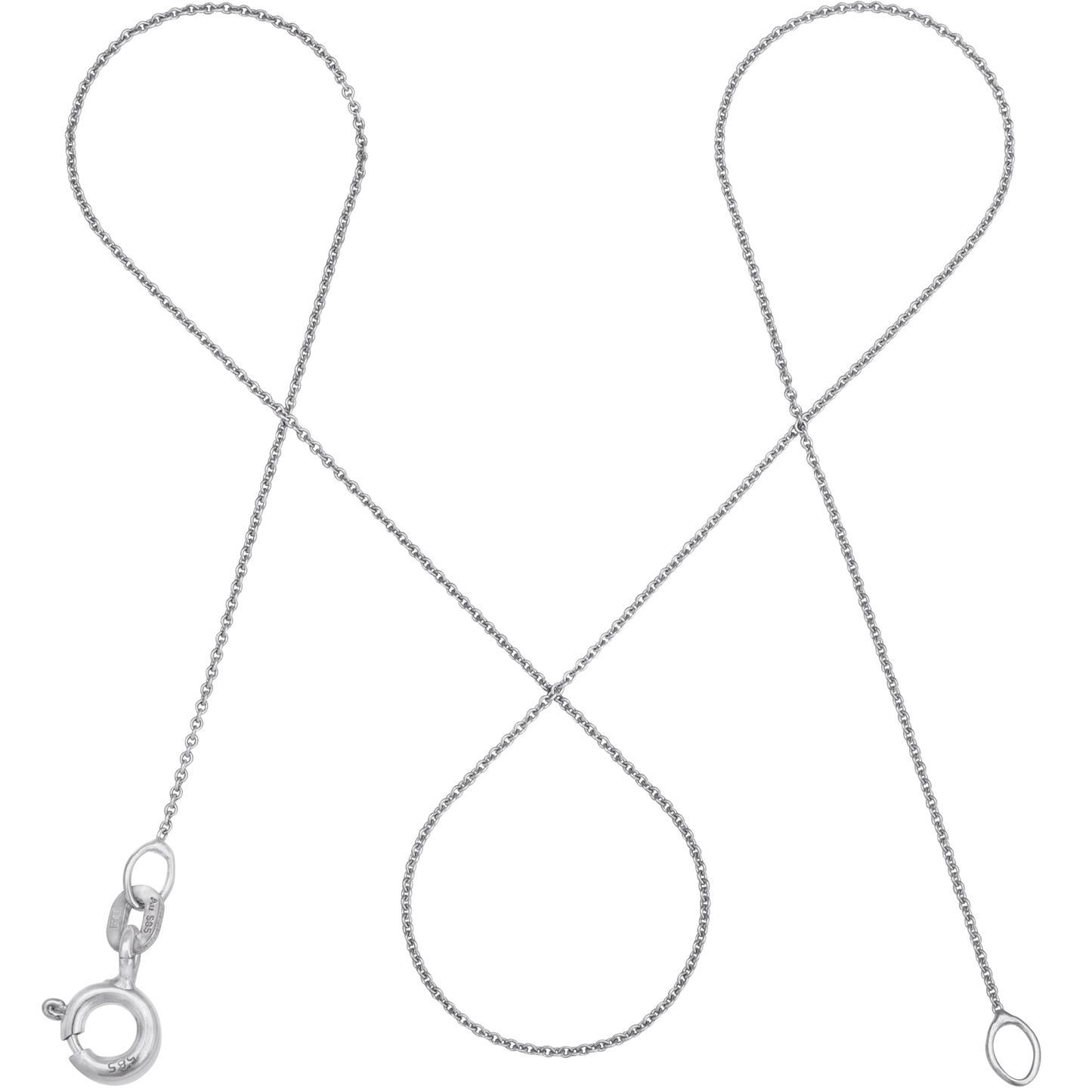 Ankerkette DELICATE Hauchzart 14k Weißgold-0