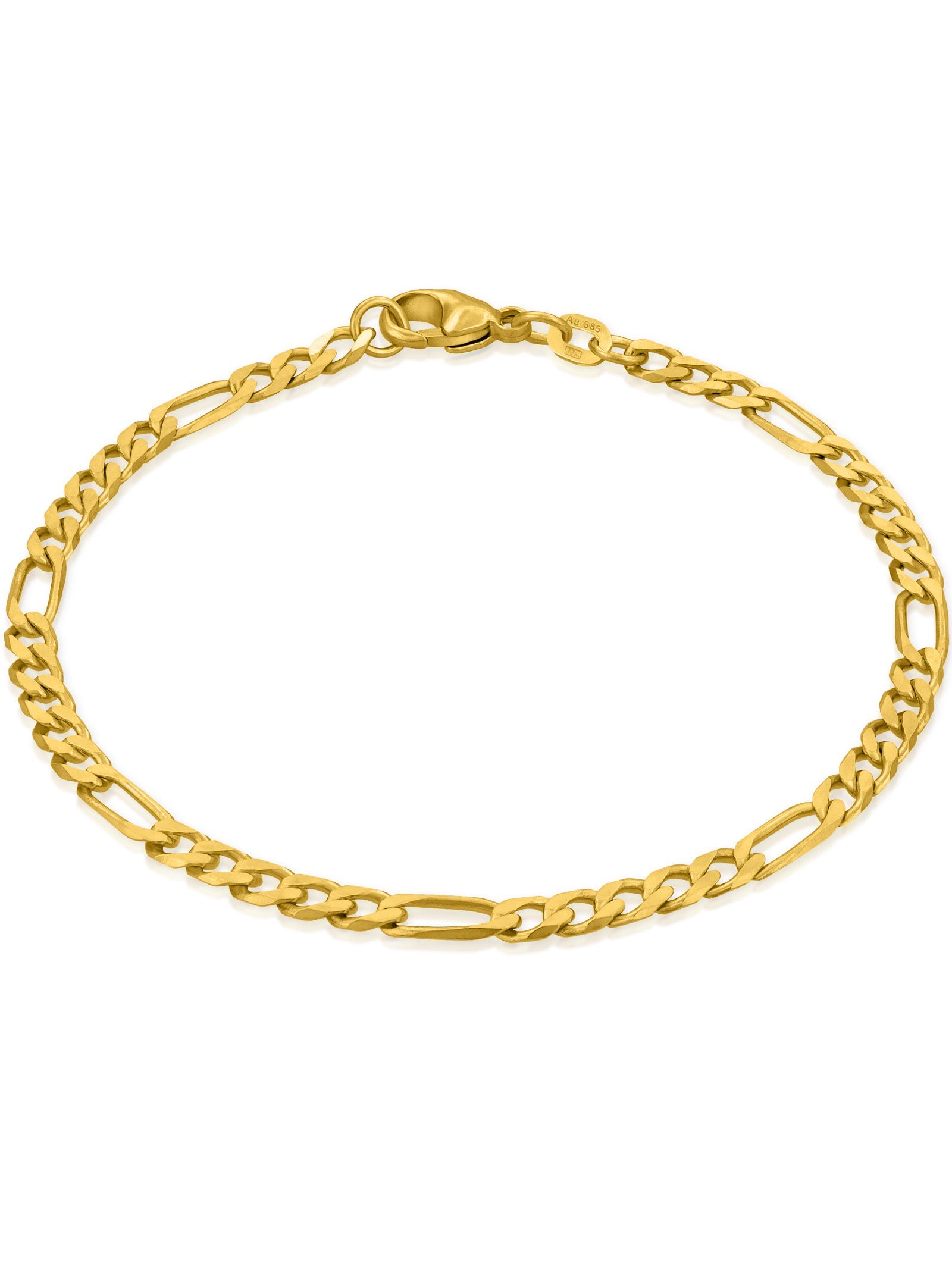 Figarokette 5:1 VARIED 14k Echtgold Diamantiert-0