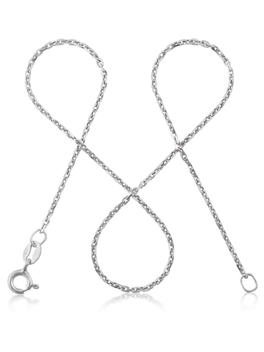 Ankerkette DELICATE Dünn Silber Diamantiert-0