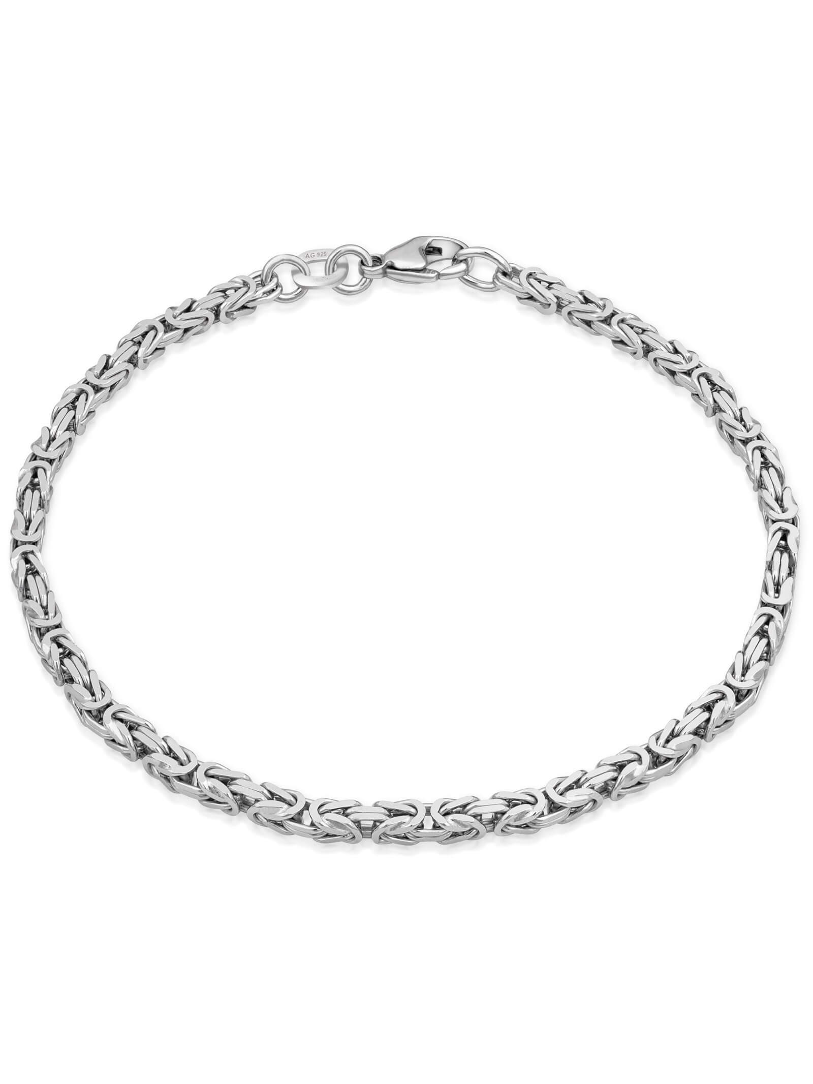 Armband Königskette 2,8 mm Rhodiniert Silber-0