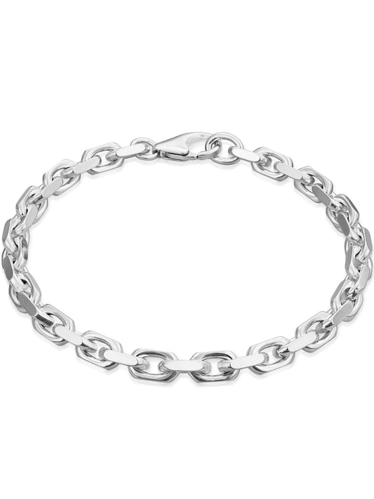 Armband Ankerkette DELICATE Massiv Silber Diamantiert-0