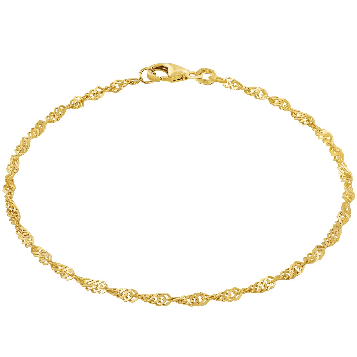 Armband Singapurkette SINGAPORE Elegant 14k Echtgold-0
