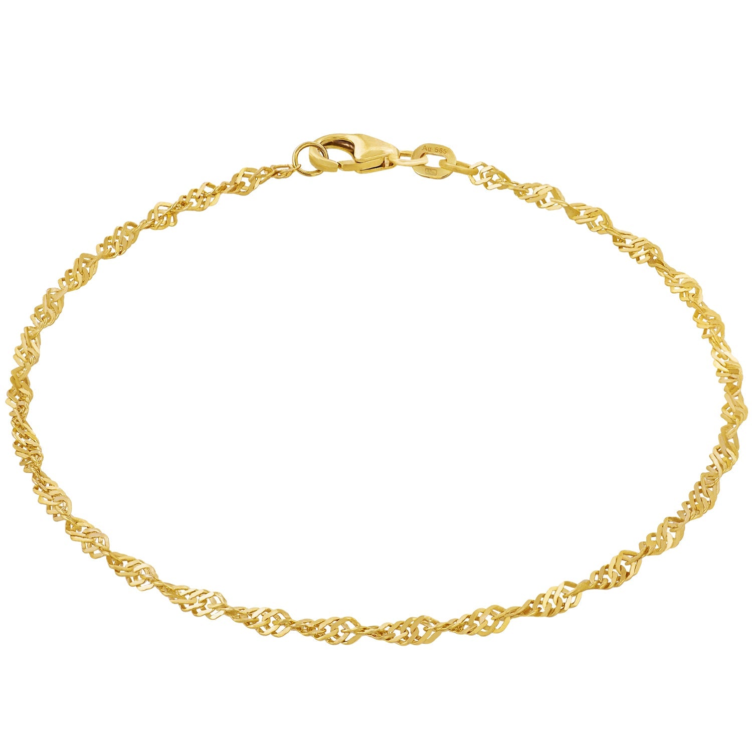 Armband Singapurkette SINGAPORE Elegant 14k Echtgold-0