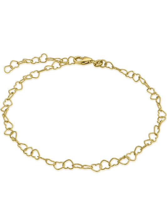 Fußkette Herzkette HEART 8k Gold-0