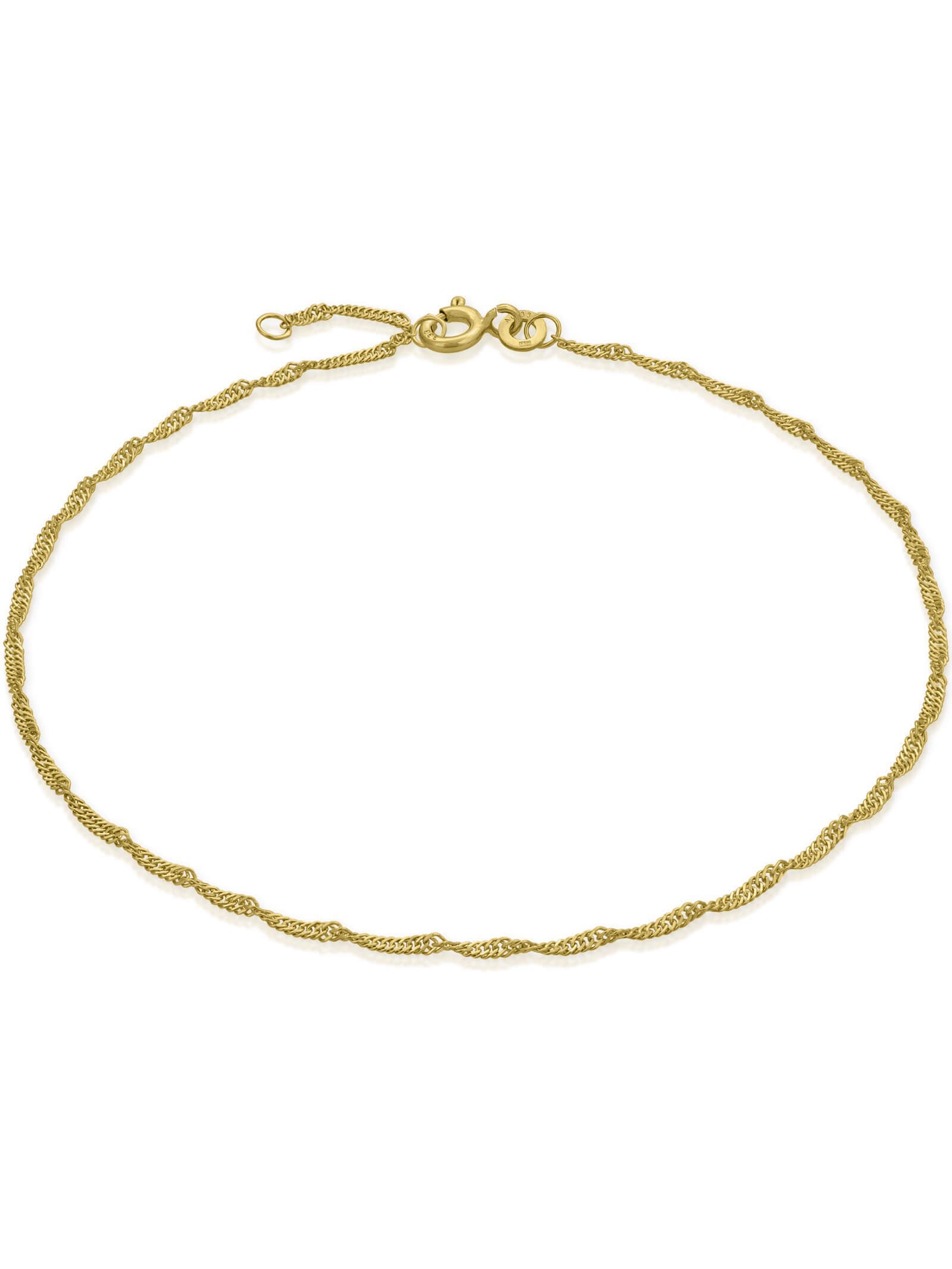 Fußkette Singapurkette SINGAPORE Filigran 8k Gold-0