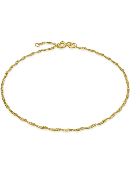 Fußkette Singapurkette SINGAPORE Filigran 8k Gold-0