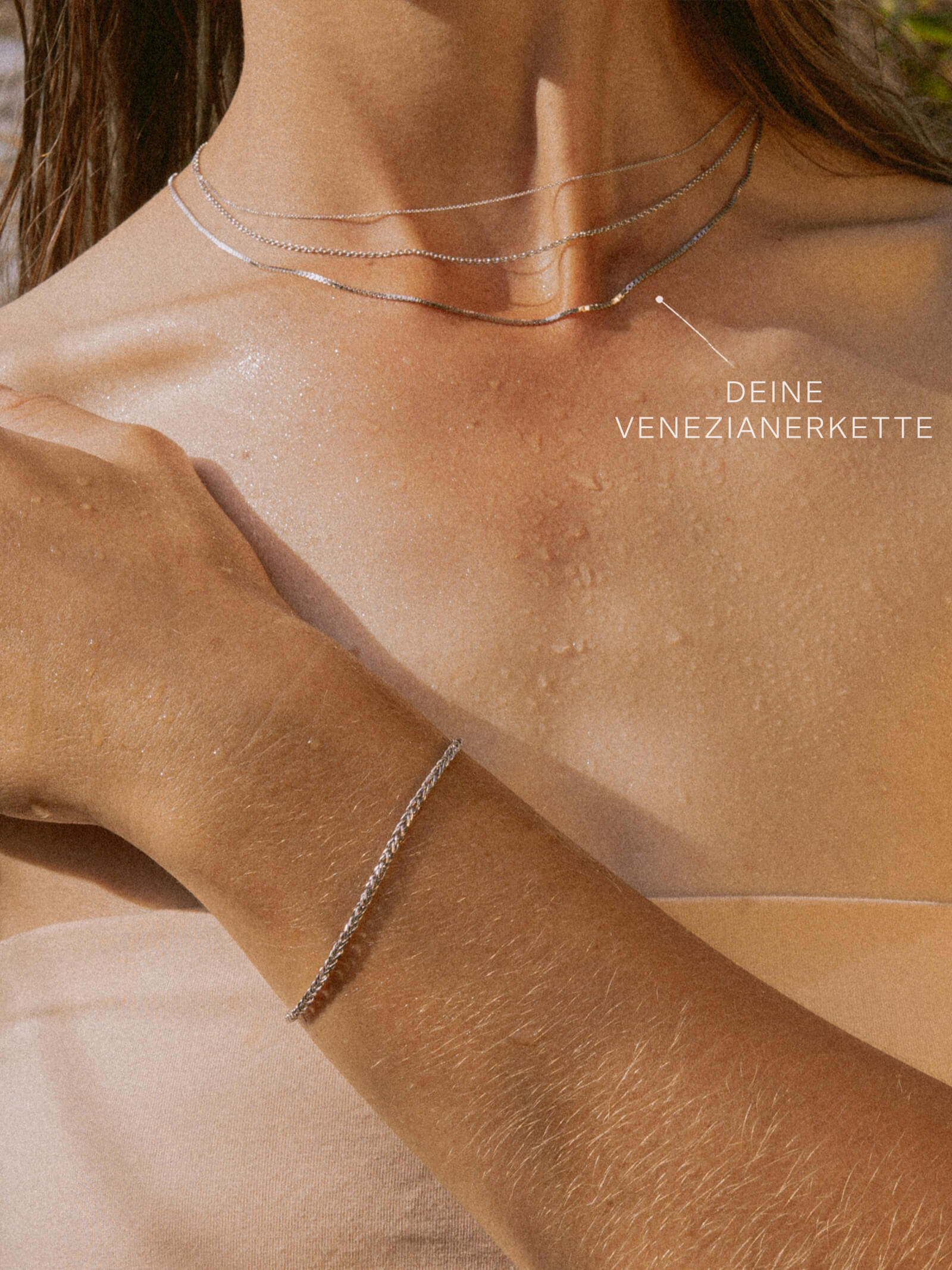 Venezianerkette VENICE Zart 14k Weißgold-2