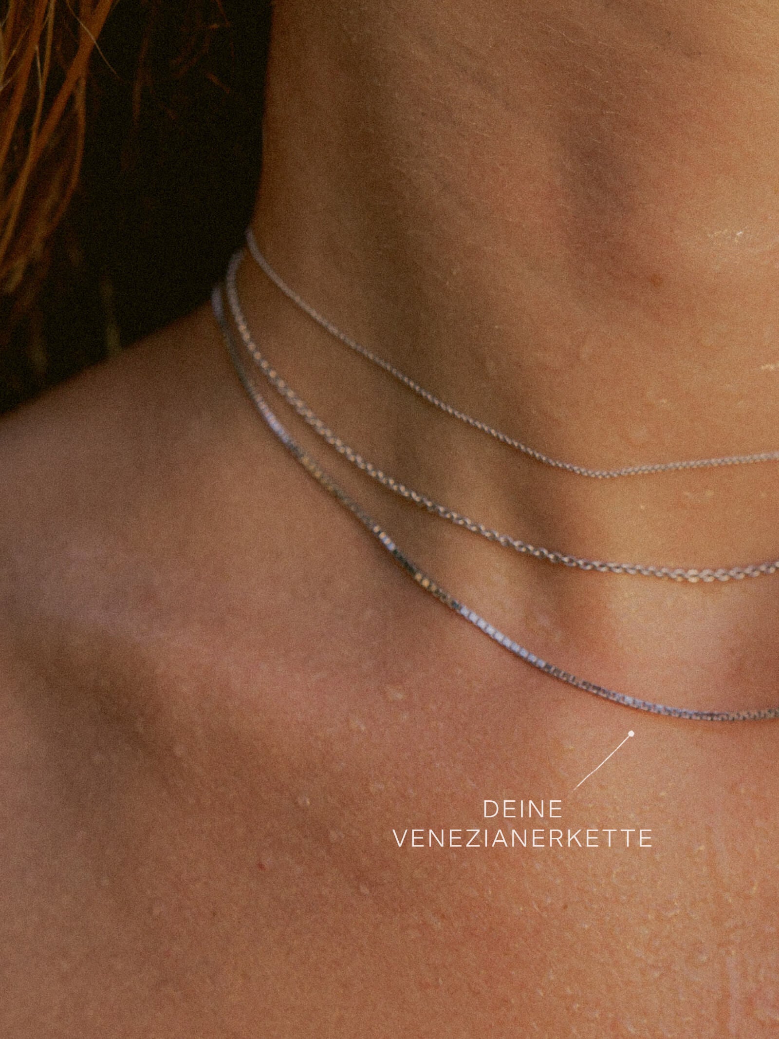 Venezianerkette VENICE Zart 14k Weißgold-3