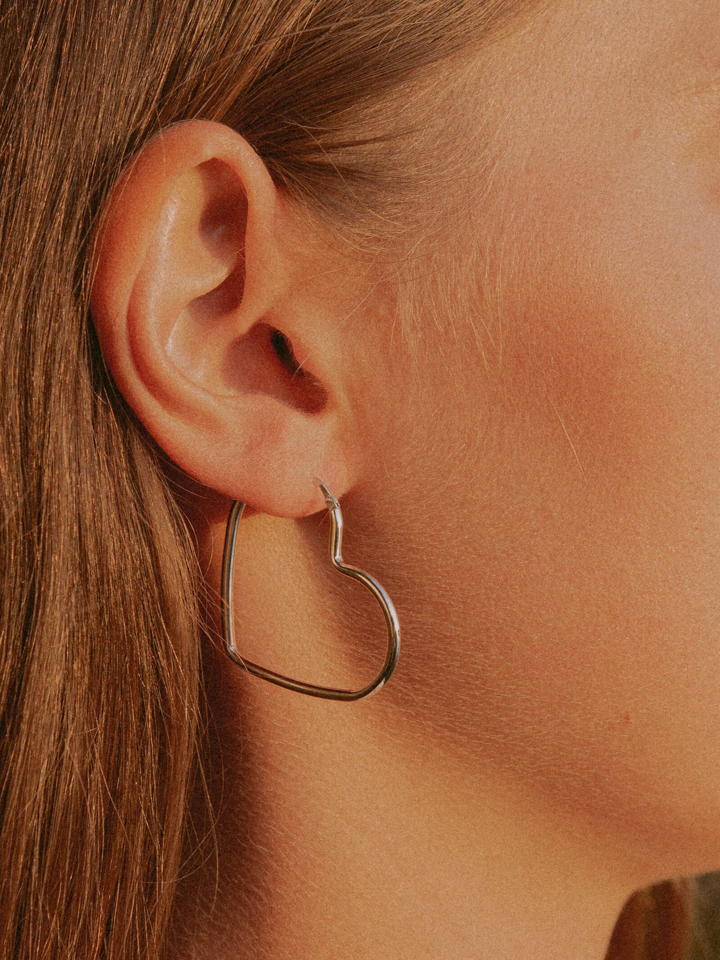 Creolen HEART Silber Rhodiniert-1