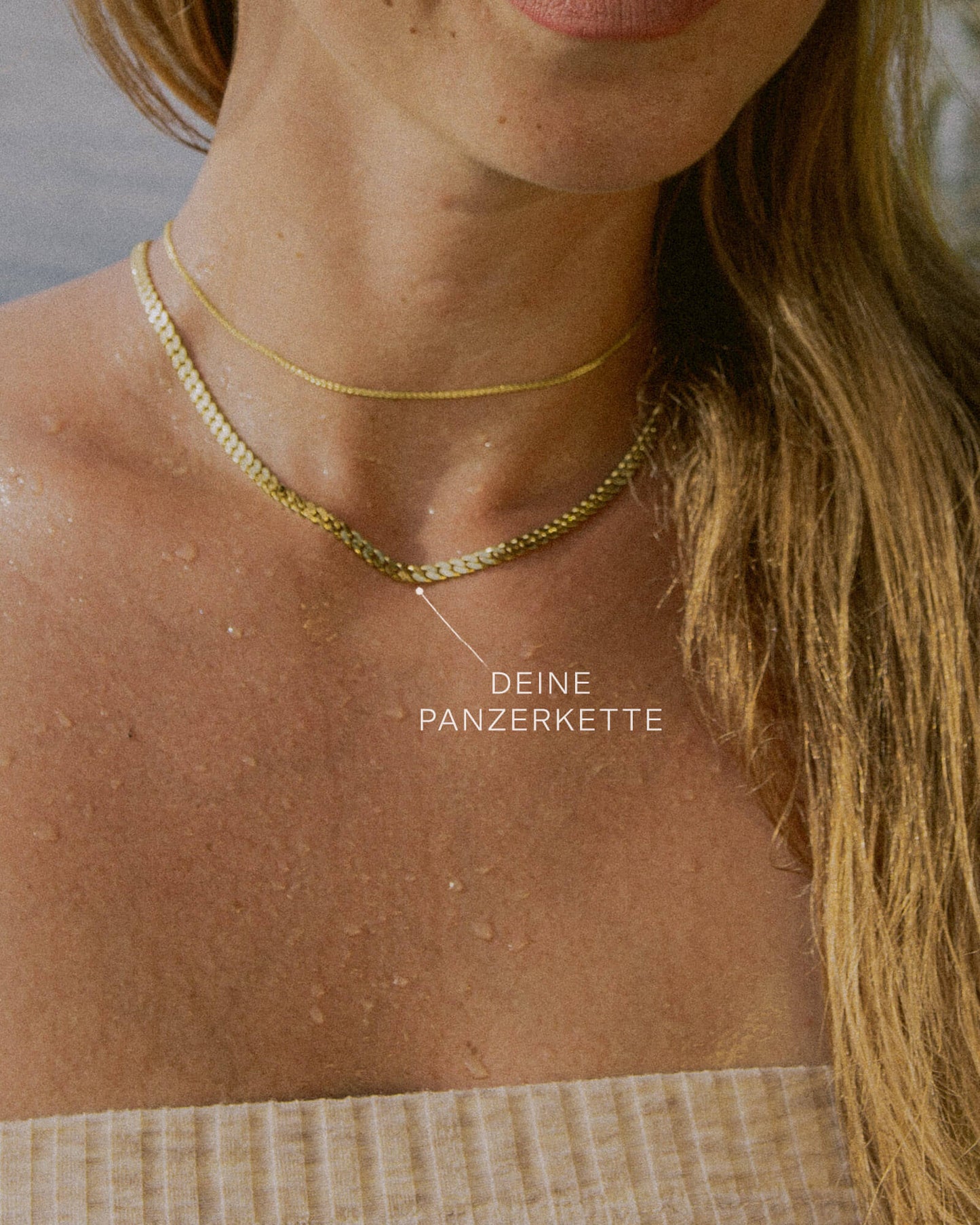 Panzerkette TIMELESS Massiv 8k Gold-4