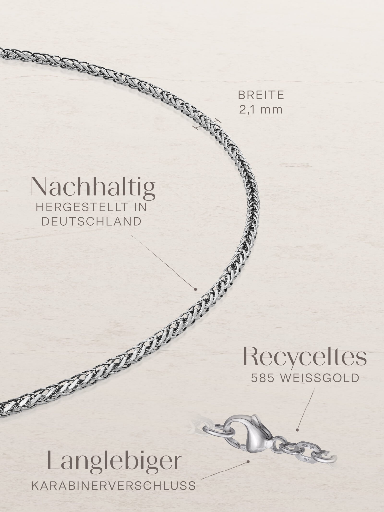 Armband Dollarkette PRESTIGE Klassisch 14k Echtgold-4