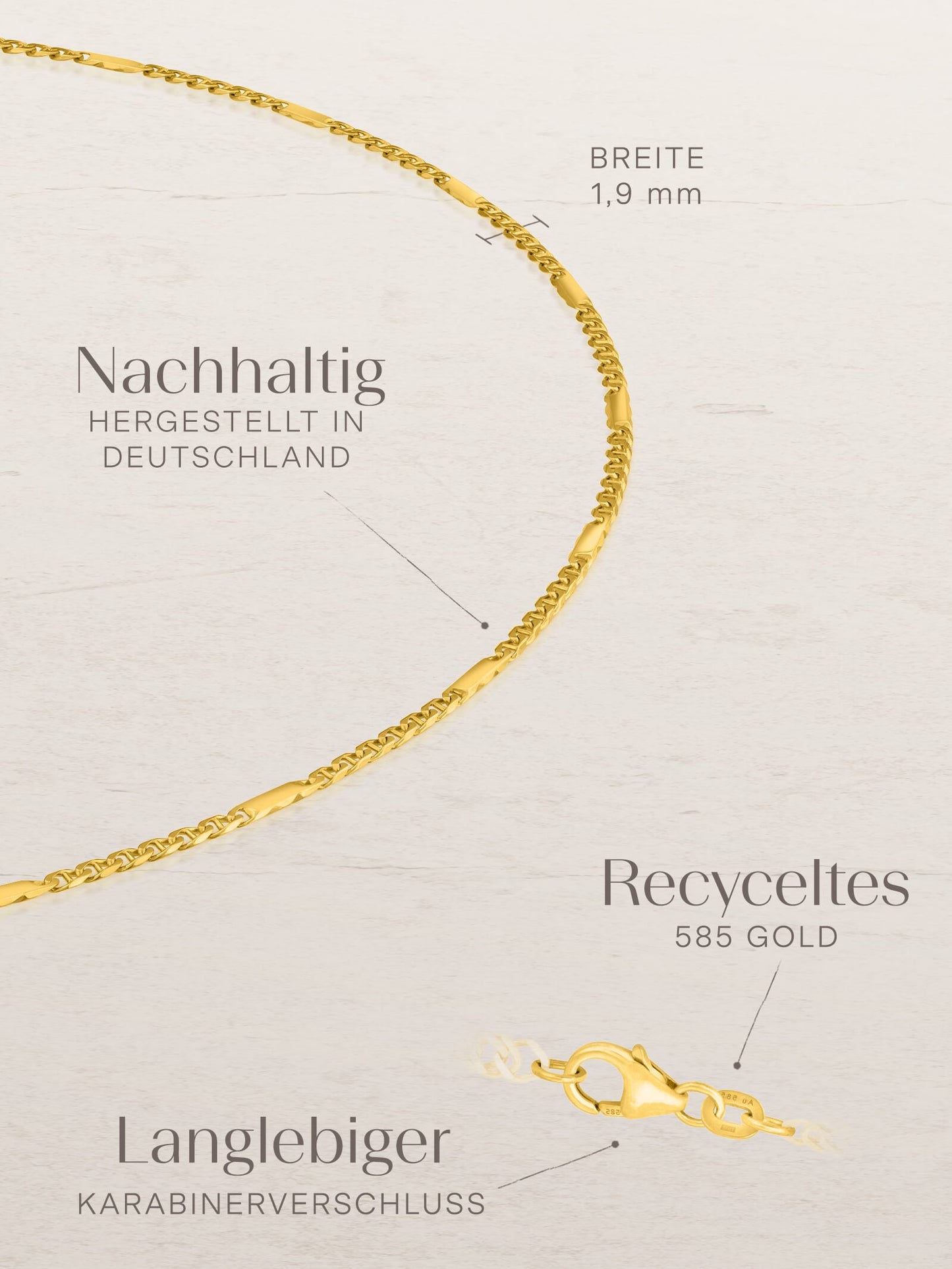 Armband Panzerkette TIMELESS 14k Echtgold-2