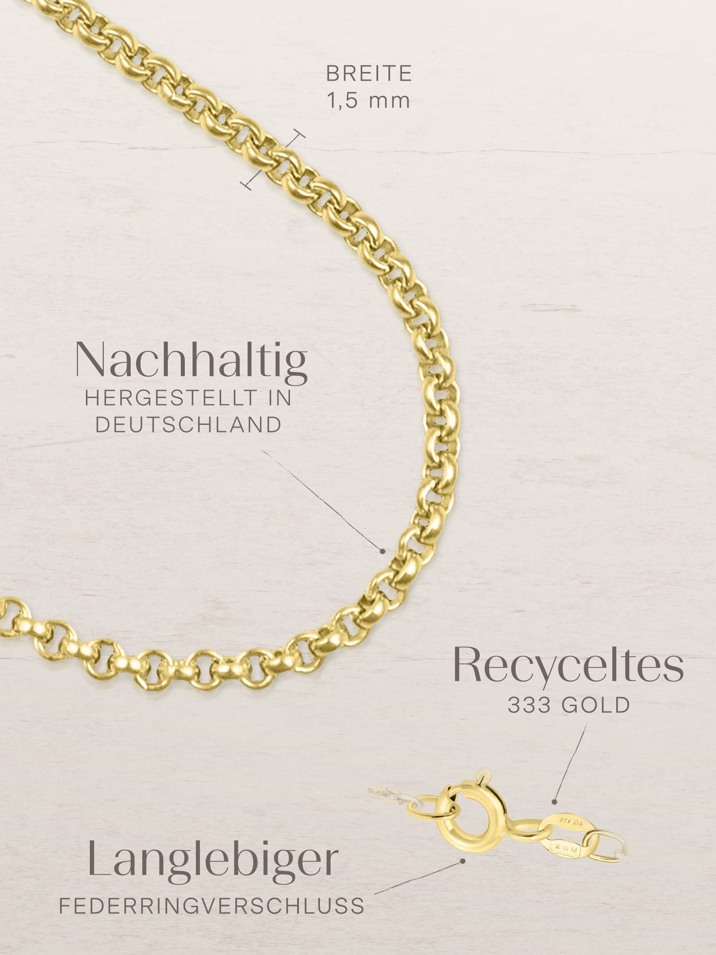 Erbskette TENDER Filigran 8k Gold-3