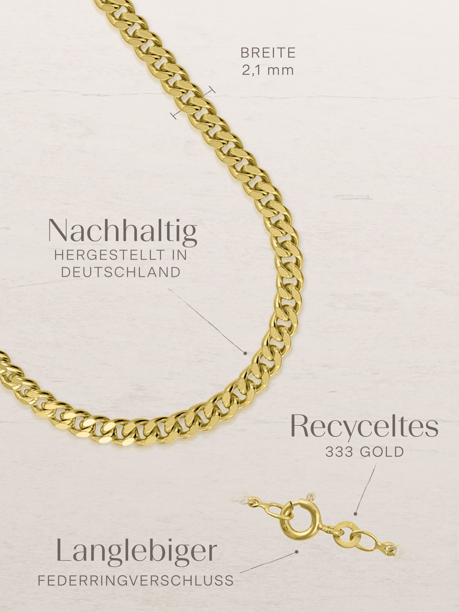 Panzerkette TIMELESS Elegant 8k Gold-2
