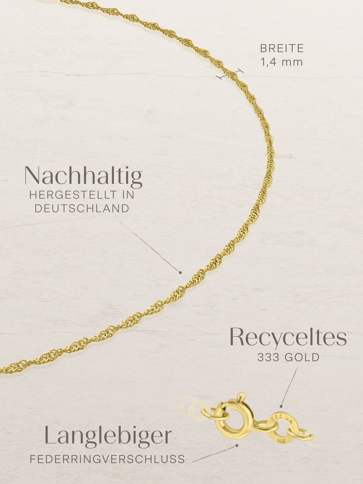 Fußkette Singapurkette SINGAPORE Filigran 8k Gold-3