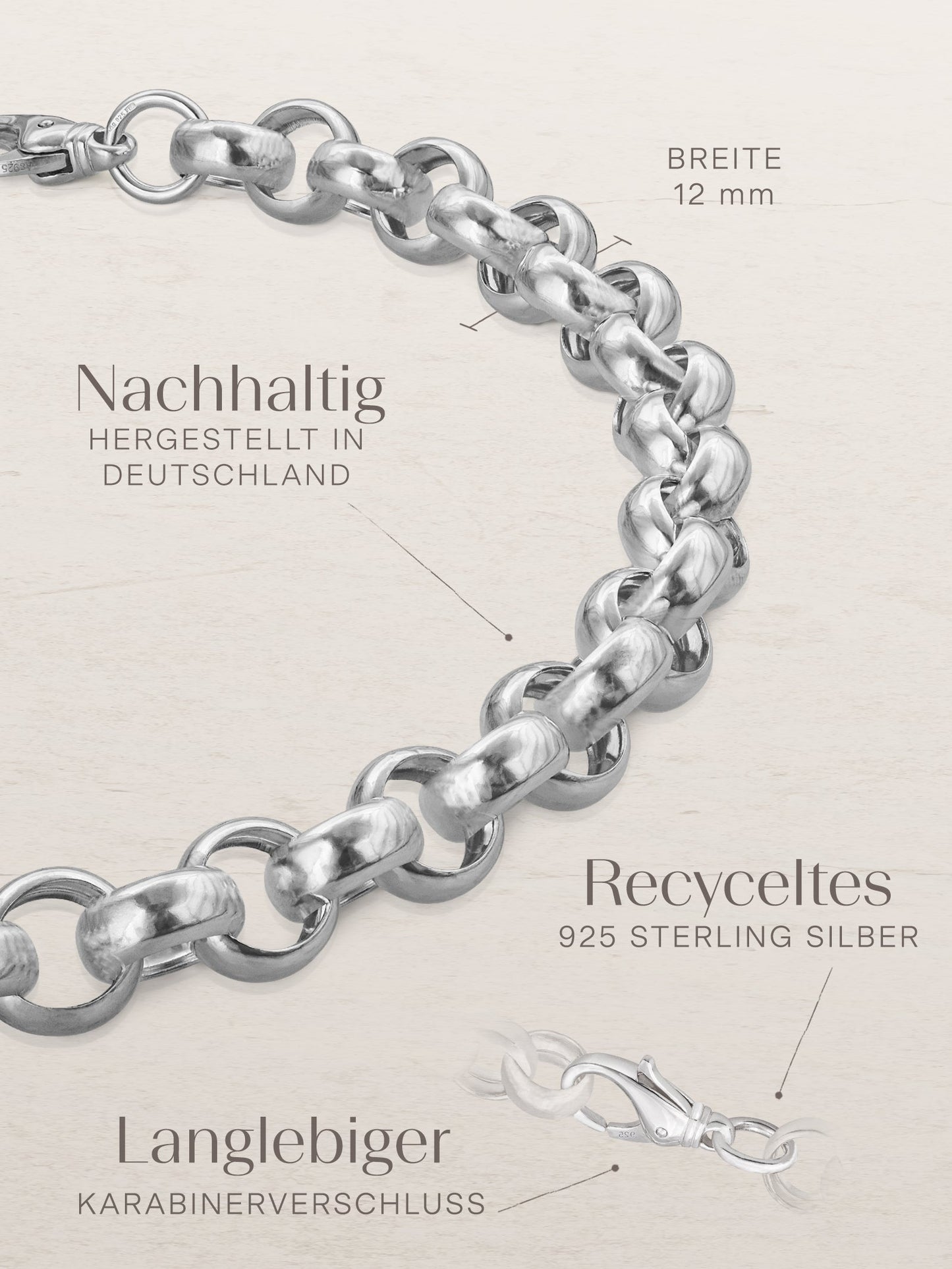 Armband Erbskette TENDER Monumental Silber-2