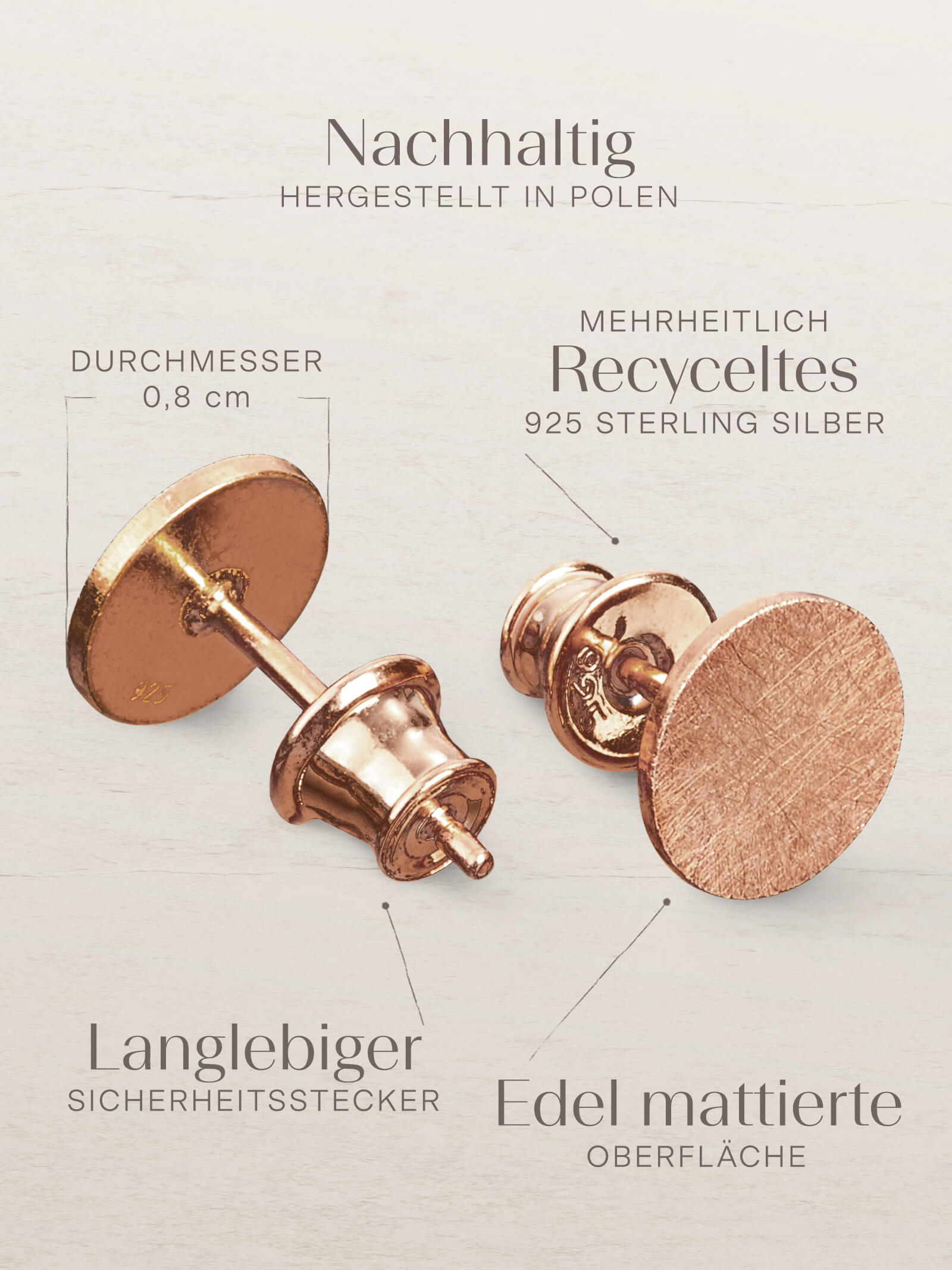 Ohrringe CIRCLE Roségold Vergoldet-4