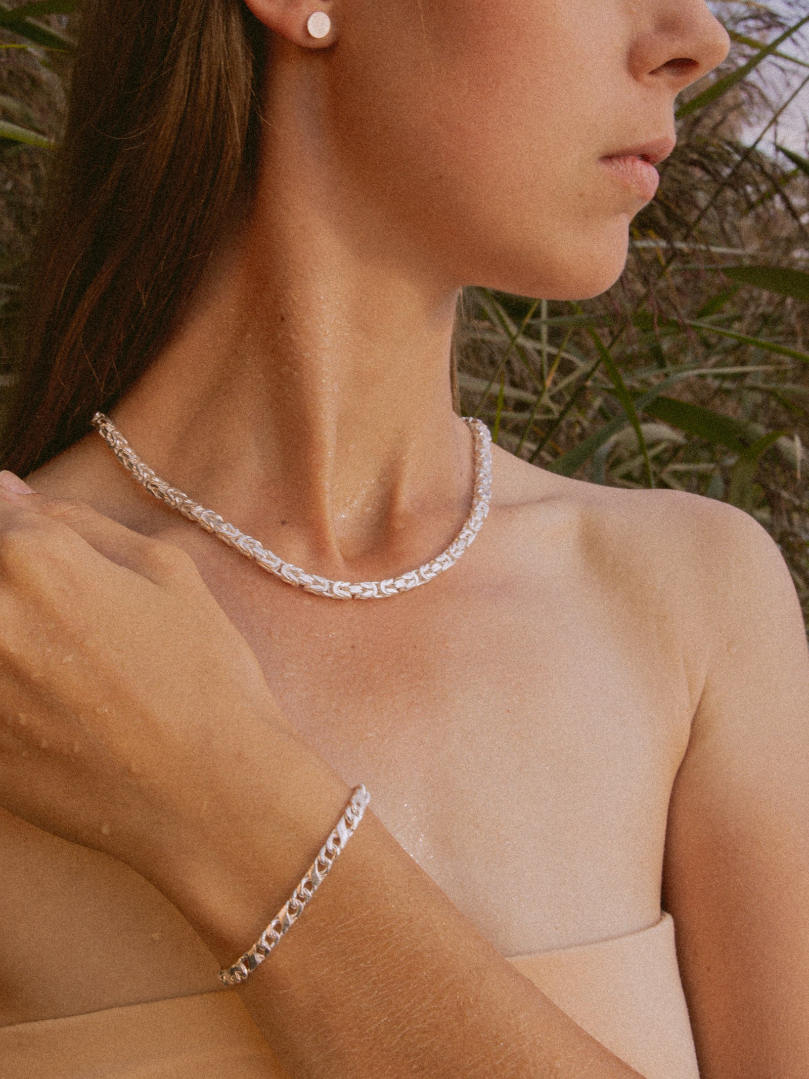 Armband Dollarkette 5,4 mm Silber-2