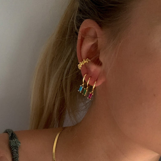 BURCU HOOPS Multi color Earrings