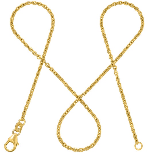 Ankerkette DELICATE Zierlich 14k Echtgold Diamantiert-0