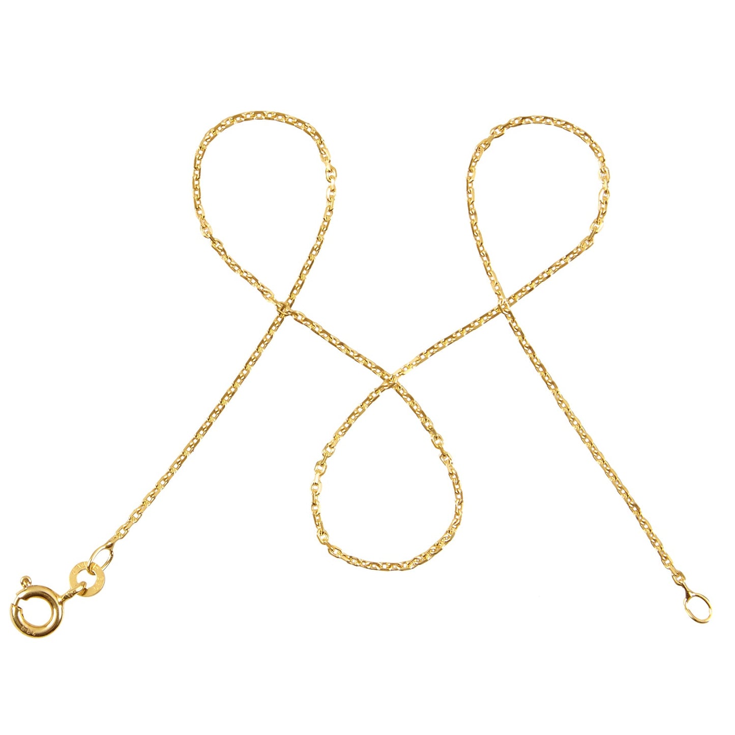 Ankerkette DELICATE Filigran Diamantiert 8k Gold-0