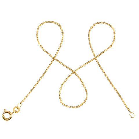 Ankerkette DELICATE Filigran Diamantiert 8k Gold-0
